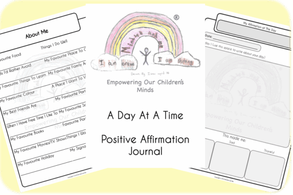 A Day At a Time Positive Affirmation Journal – Children’s Journal